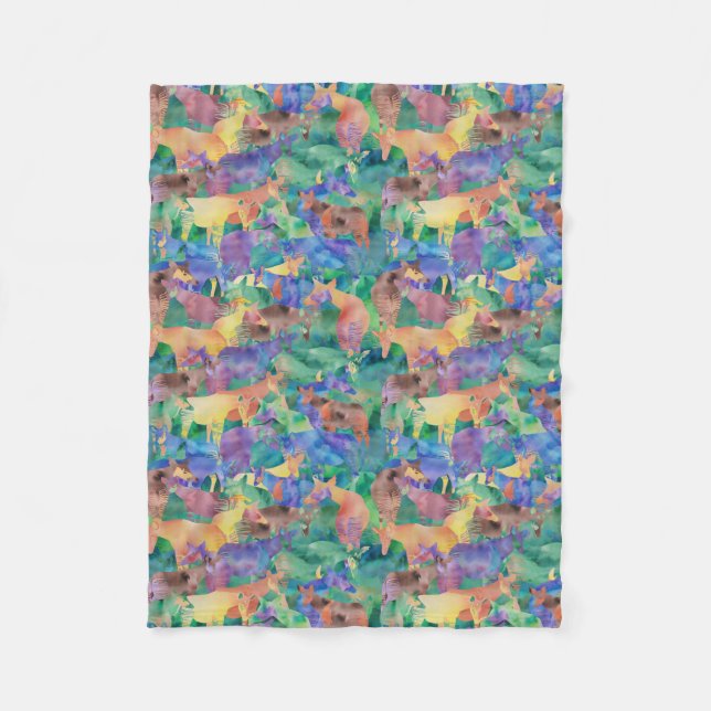 Oh, My Okapi! Fleece Blanket (Front)