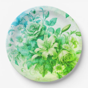 Oh My Test  Floral Perfection Paper Plate