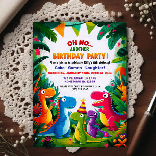 Oh No! Another Dinosaur Themed Birthday Party  Postcard