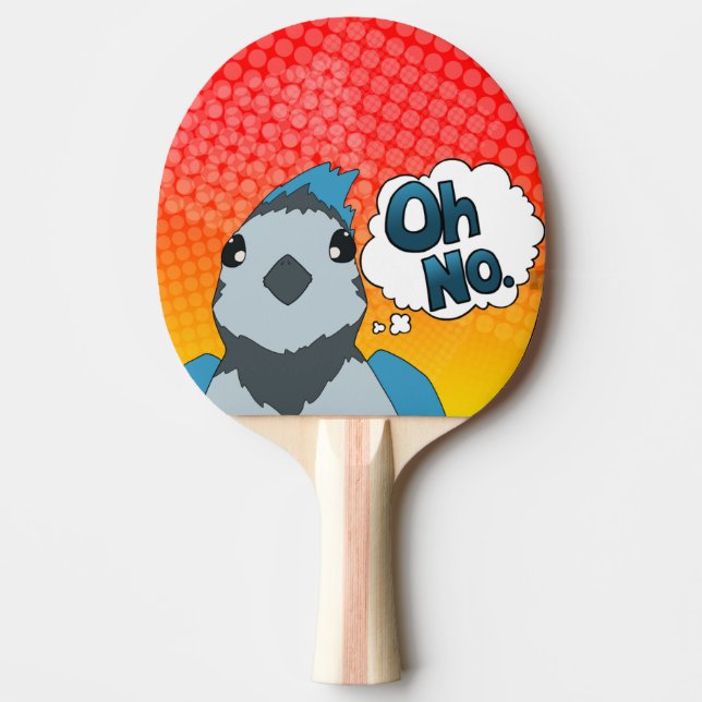 Oh No Bird Ping Pong Paddle (Front)