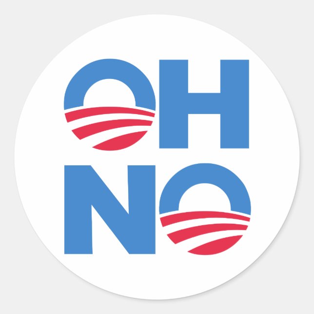 Oh No Classic Round Sticker (Front)