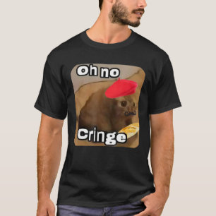 Oh No Cringe Cat French Baguette T  Internet Cat M T-Shirt