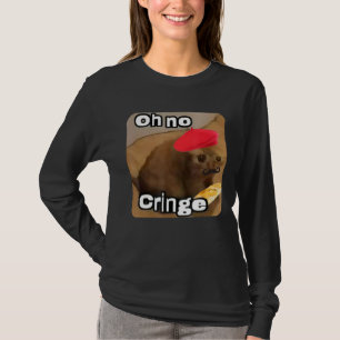 Oh No Cringe Cat French Baguette T  Internet Cat M T-Shirt