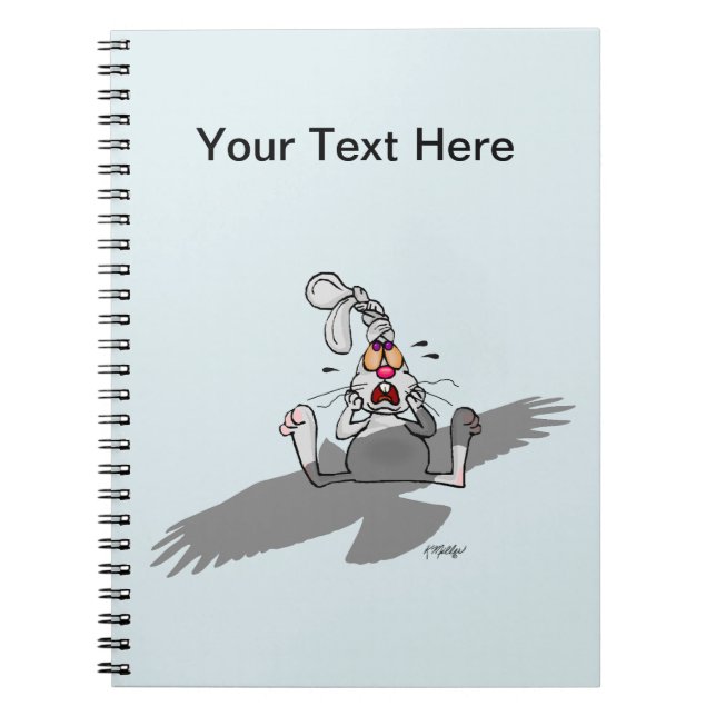 Oh No! Rabbit Cartoon Notebook (Front)