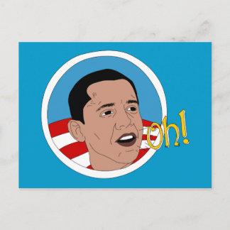 Oh! Obama Doodle Art Postcard