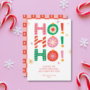 Oh ! Oh ! Oh ! Carte de Noël non photo amusante