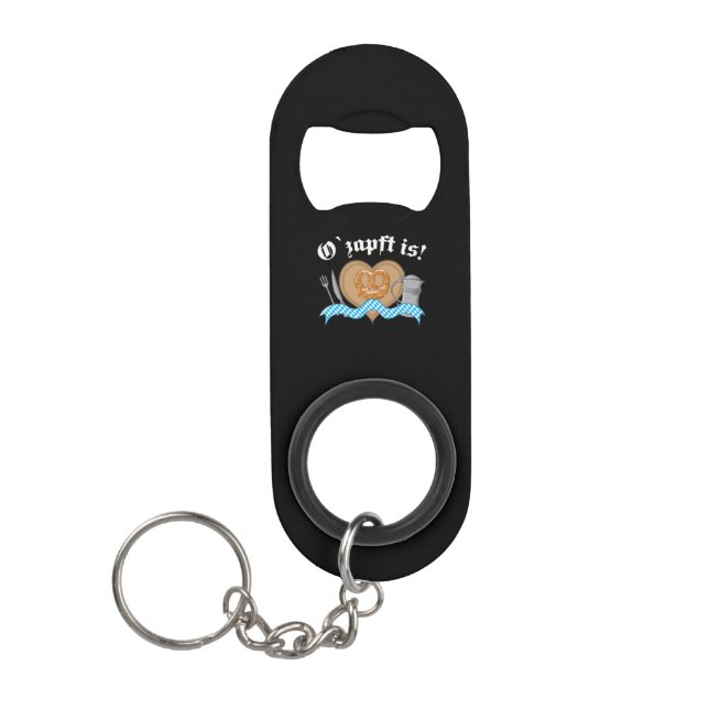 Oh! Oktoberfest with Brezel Keychain Bottle Opener (Front)
