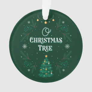 Oh ornement d'acrylique d'arbre de Noël