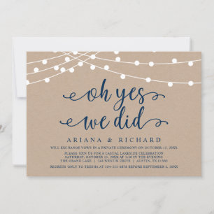 Oh oui, nous l'avons fait, Invitation à la fête d'