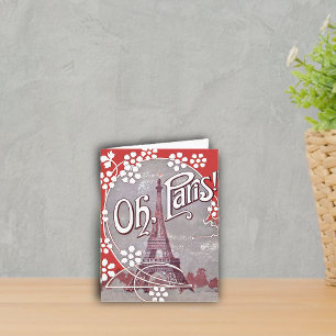Oh Paris Carte de la Tour Eiffel