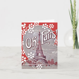 Oh Paris Eiffel Tower Note Card