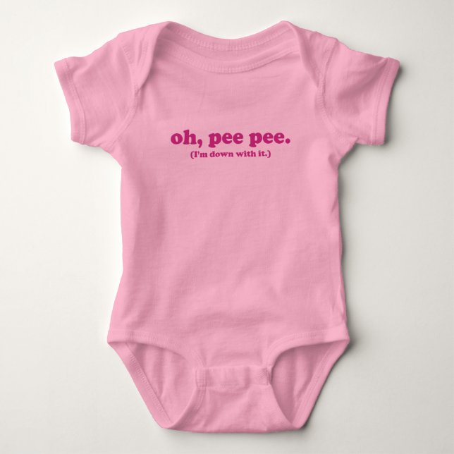 oh pee pee for babies baby bodysuit (Front)