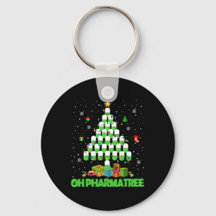 Oh Pharmatree Christmas Tree Pharmacy Medication P Keychain