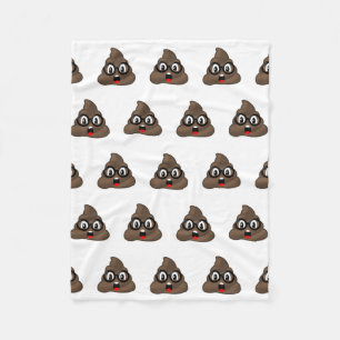 Oh Poop Emoji w/Glasses Fleece Blanket