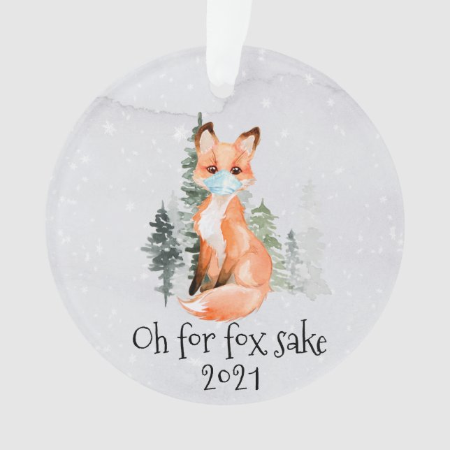 OH pour Fox Sake 2021 Masque visage Noël (devant)