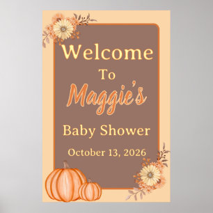 Oh Pumpkin! Baby Shower Welcome Sign