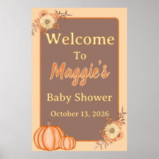 Oh Pumpkin! Baby Shower Welcome Sign
