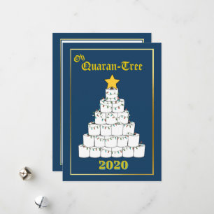 Oh Quarantine Toilet Paper Christmas Tree Funny 20 Holiday Card