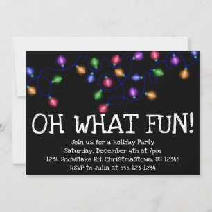 Oh Quel Amusant ! Invitation de fête de vacances