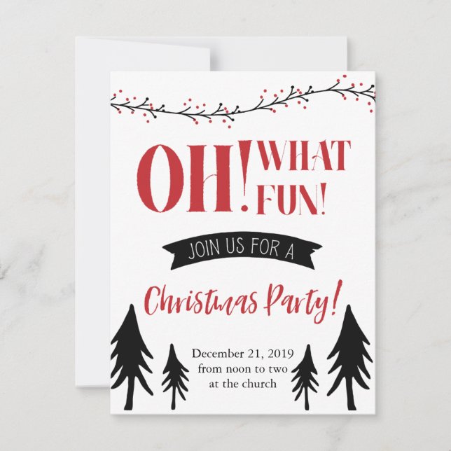 Oh! Quel Amusant ! Invitation de la fête de Noël ! (Devant)