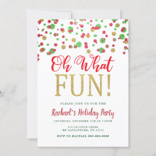 Oh Quel Amusant Noël Fête Invitation