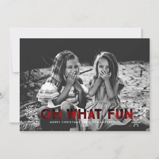 Oh Quel Amusant Red Buffalo a mis la carte de Noël (Devant)