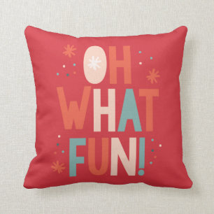 Oh quel amusement ! Coussin de fête de typographi