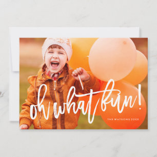 Oh Quel Carte photo Amusant Awesome White Script