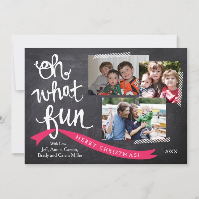 Oh quel carte photo de vacances de ruban (Devant)