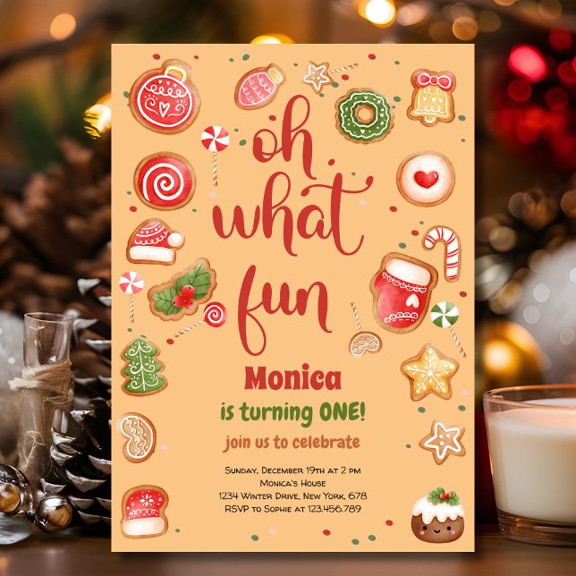 Oh quel plaisir Noël invitation anniversaire (Créateur téléchargé)
