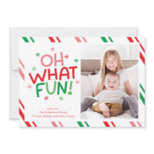 Oh Quelle Amusement Carte de Noël Photo Colorée