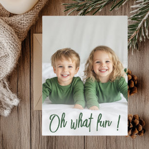 Oh, quelle carte de Noël verte amusante Festive