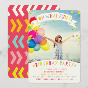 Oh Quelle Fête Invitation Anniversaire Fille aux C