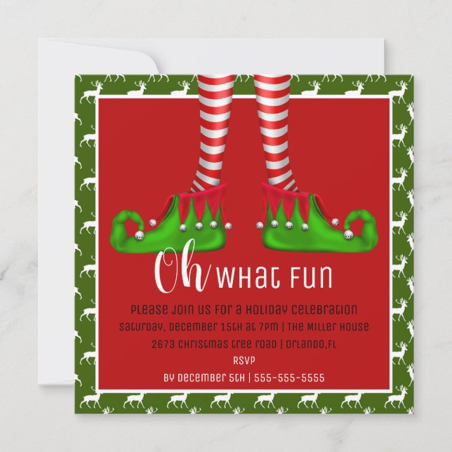 Oh, Quelle Fun Noël Invitation (Devant)