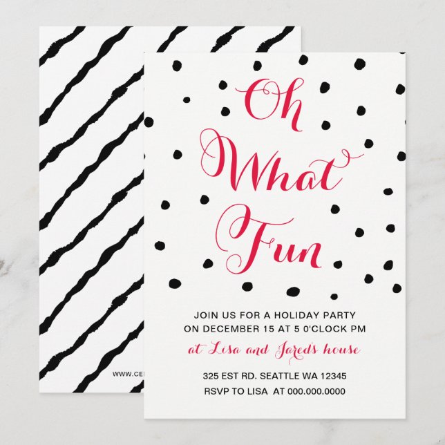Oh quelle Fun vacances invitations fêtes (Devant / Derrière)