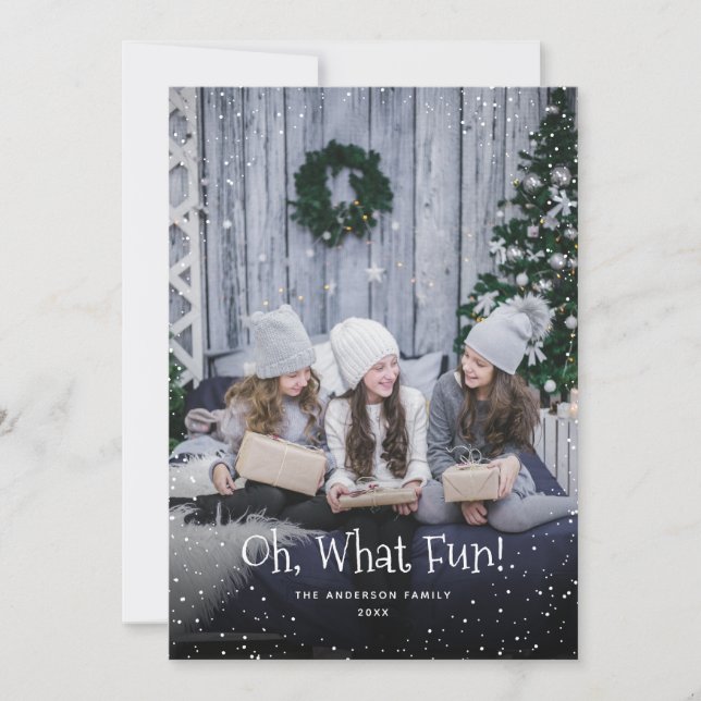 Oh, quelle photo amusante carte de Noël (Devant)