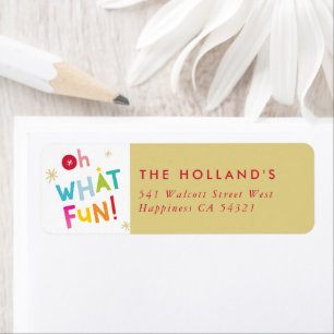 OH QUOI DE FUN citent la typographie moderne color