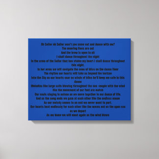 Oh Sailor Canvas Print