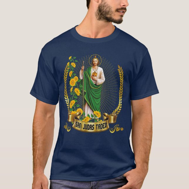 Oh Santo Apstol San Judas Tadeo Saint Jude Thaddeu T-Shirt (Front)