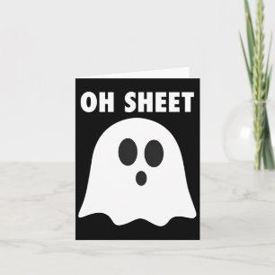 Oh Sheet - Humourous Halloween Ghost Pun Oh Mens Card