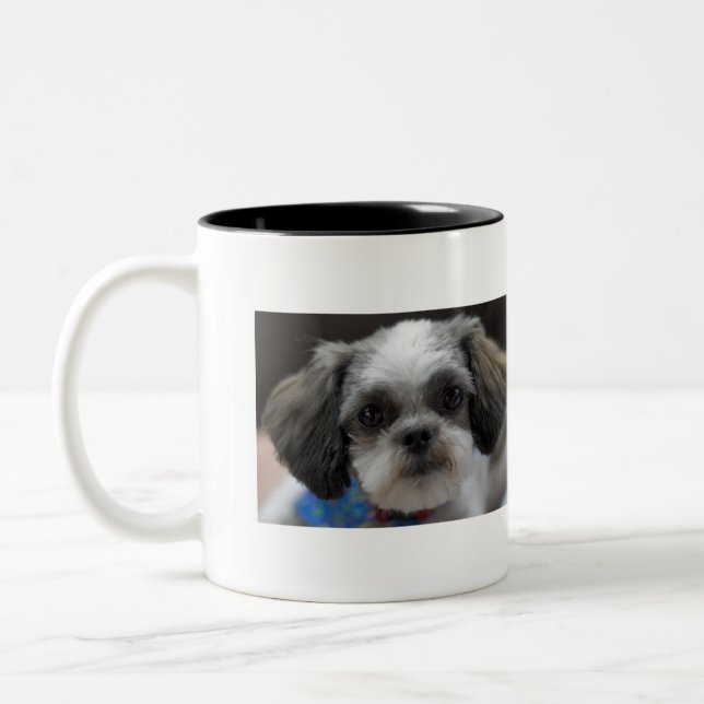 OH SHIH TZU It's Coffee Time Two-Tone Coffee Mug (Left)
