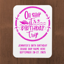 Oh Ship Birthday Trip Cruise Door