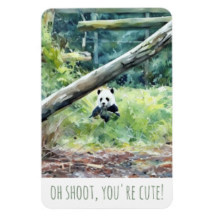 Oh Shoot, You're Cute Panda Magnet