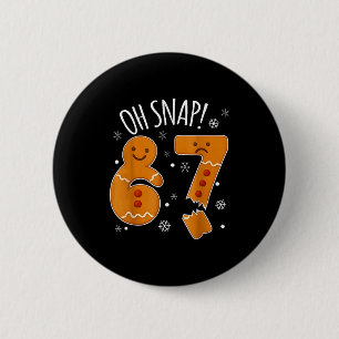 Oh Snap 67 Gingerbread Man Adult Kids Men Women Ch 2 Inch Round Button