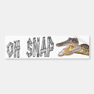 OH SNAP - Angry Gator Bumper Sticker