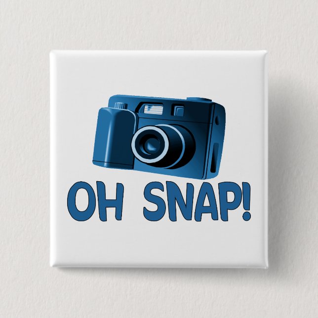 Oh Snap Camera 2 Inch Square Button (Front)