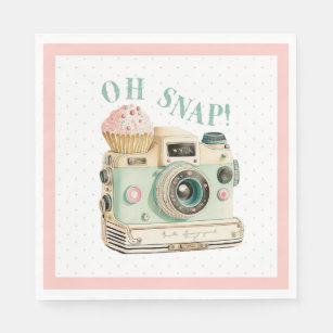 Oh Snap   Camera Birthday Napkin