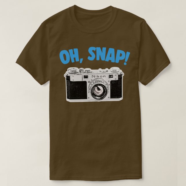 Oh Snap Camera Geek Gift Design T-Shirt (Design Front)