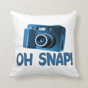 Oh Snap Camera Throw Pillow