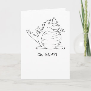 Oh, Snap ! Carte d'anniversaire de l'alligator de 